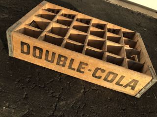 Very Rare Vintage 1967 Double Cola Wood Soda Crate 24 Dividers