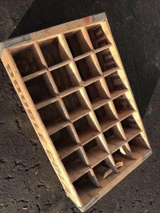 Very Rare Vintage 1967 Double Cola Wood Soda Crate 24 Dividers 5
