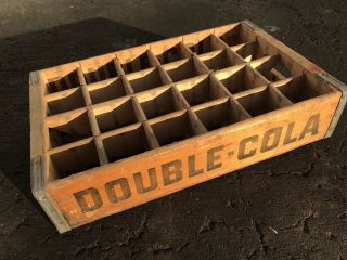 Very Rare Vintage 1967 Double Cola Wood Soda Crate 24 Dividers 7