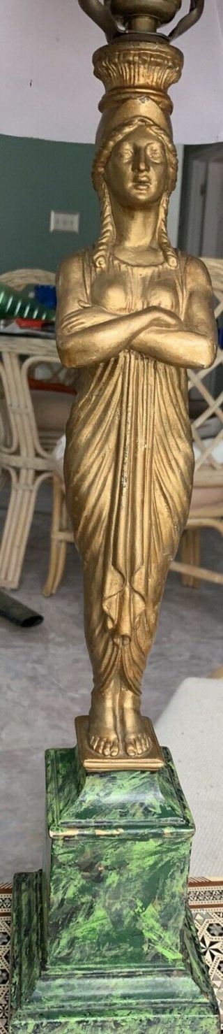 Antique Art Deco Lamp Figural Woman