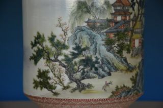 STUNNING ANTIQUE CHINESE FAMILLE ROSE PORCELAIN VASE MARKED QIANLONG S7997 9