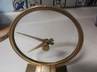 Vintage 1950 ' s Art Deco Jefferson Golden Hour Mystery Clock 7