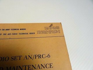 1955 Radio Set AN/PRC - 6,  Field Maintenance Handbook TM 11 - 4069 2