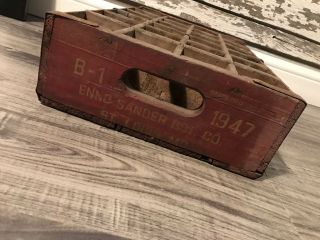 Very Rare Vintage 1947 B1 Lemon Lime Wood Soda Crate St.  Louis Mo 10