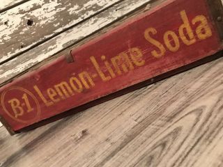 Very Rare Vintage 1947 B1 Lemon Lime Wood Soda Crate St.  Louis Mo 3
