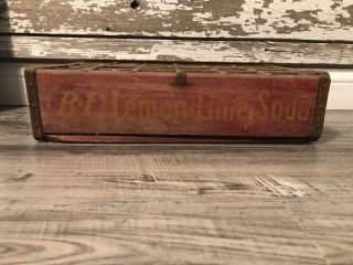 Very Rare Vintage 1947 B1 Lemon Lime Wood Soda Crate St.  Louis Mo 8