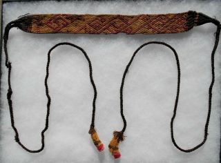 Pre - Columbian Chimu Woven Textile Headband C.  1100 - 1470 A.  D.  A.  A.  C.  A.