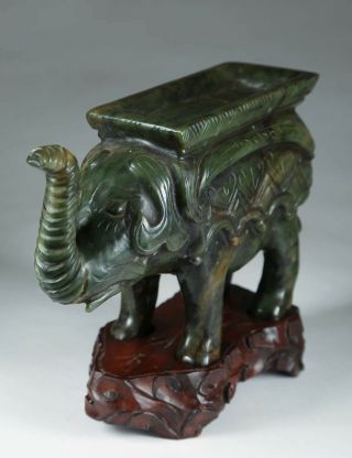 Chinese Antique Jade Carving Elephant - Ming Dynasty or earlier 2
