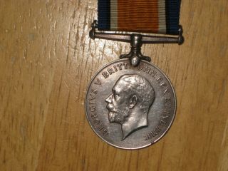 Ww1 Silver British War Medal Officer 2 Lieutenant Makin