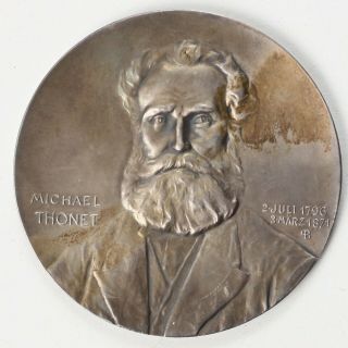 Austria Gebruder Thonet 40 Years Service 1872 - 1912 Silver Medal Josef Havilek
