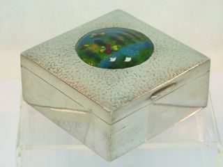 A Very Rare Liberty & Co Tudric Pewter Enameled Jewelry Box by Archibald Knox. 2