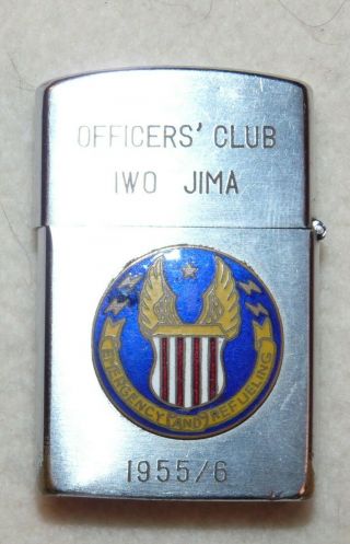 1955 Engraved Firefly Brand Lighter - Iwo Jima Officer 