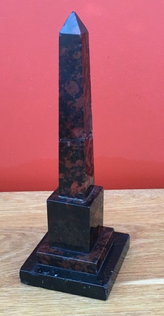 19th Century Grand Tour Pietra Dura Specimen Marble Obelisk