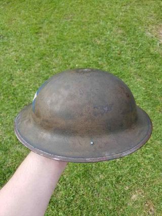 RARE WWI US issued,  dough boy helmet,  III Corp 3rd Corps over 1st & 2nd Division 3