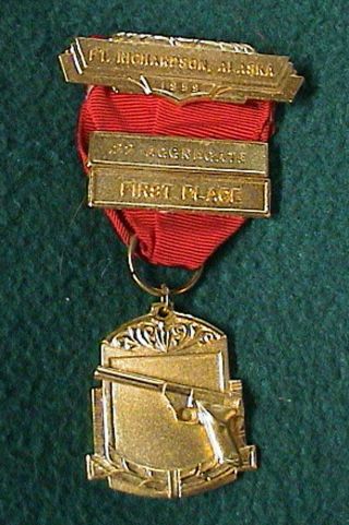1959 Us Army Ft.  Richardson,  Alaska 1st Place.  22 Aggregate Red Shooting Medal
