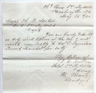 1864 Notice Capt Norton Detailed As Field Officer Of The Day