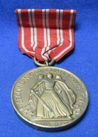 Wwi To Wwii Navy Second Nicaraguan Campaign Medal Great Shape