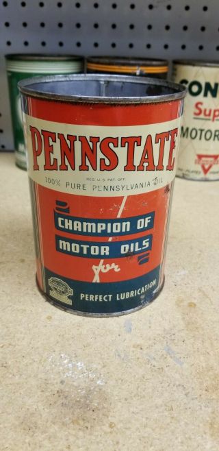 Pennstate 100 Pure Pennsylvania Motor Oil Can.