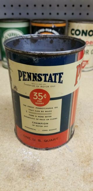 PENNSTATE 100 Pure Pennsylvania Motor Oil Can. 4
