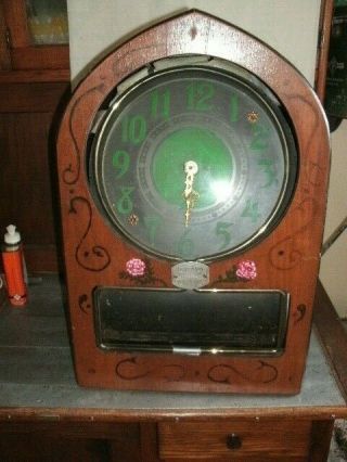 Mid - 20th Century Telechron Motored Neon Ad Clock.  For Restoration.