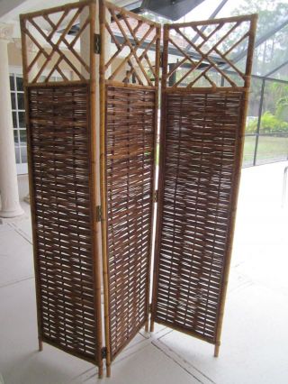 Wicker Rattan Bamboo Room Divider Not