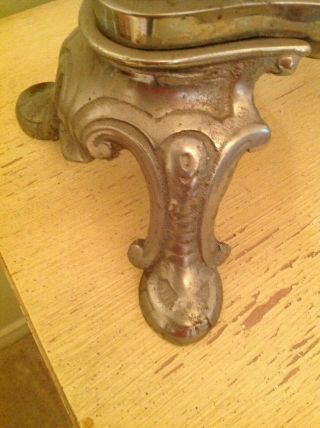 Antique French Duck (wine,  fruit) Press 1900 ' s.  Cast iron and nickel plated 4