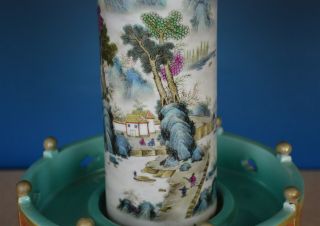 ULTRA RARE ANTIQUE CHINESE FAMILLE ROSE PORCELAIN VASE MARKED YONGZHENG A8878 7