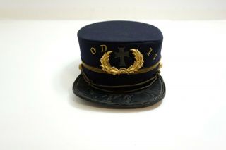 Civil War Cap Kepi With Od 17 Cross On Front 17th Corps Ordance ? By R H Morgan