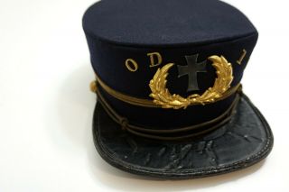CIVIL WAR CAP KEPI WITH OD 17 CROSS ON FRONT 17TH CORPS ORDANCE ? BY R H MORGAN 2