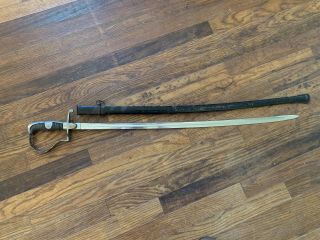 Us M1902 Army Officers Sword Saber With Scabbard Sharkskin Handle