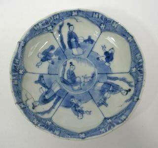 9 CHINESE BLUE & WHITE EXPORT PORCELAIN SAUCERS 18 - 19th century KANGXI QIANLONG 10