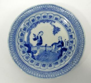 9 CHINESE BLUE & WHITE EXPORT PORCELAIN SAUCERS 18 - 19th century KANGXI QIANLONG 11