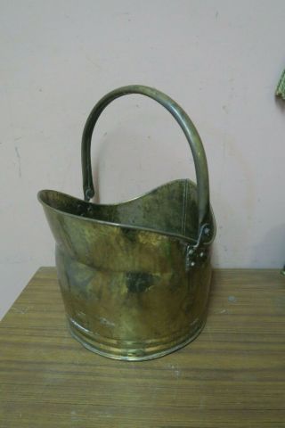 Vintage Copper Coal Scuttle Ash Bucket Fireplace Pot Cauldron Made In England