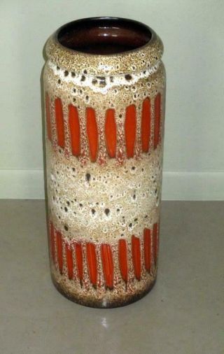Extra Large Mid Century Modern West German Pottery Vase 17 " Tall