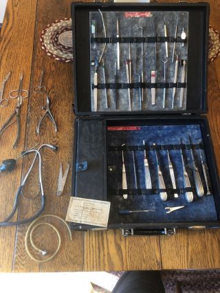 Vintage Medical Dental Instruments Surgical Equipment Tools Scalpel Case Quirky