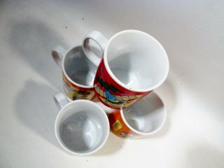 Midcentury PETER MAX Pop Art Set 4 MUGS Ernest Sohn Japan 4