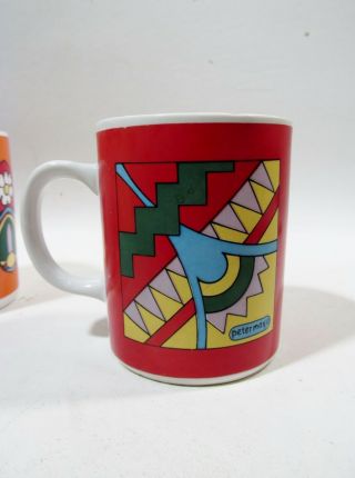 Midcentury PETER MAX Pop Art Set 4 MUGS Ernest Sohn Japan 5