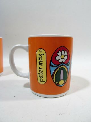 Midcentury PETER MAX Pop Art Set 4 MUGS Ernest Sohn Japan 7