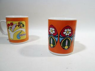 Midcentury PETER MAX Pop Art Set 4 MUGS Ernest Sohn Japan 8