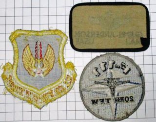 USAF MILITARY PATCH AIR FORCE USAFE 20TH TFW 79TH TFS NAMED TAG BADGE (3) SET1 2