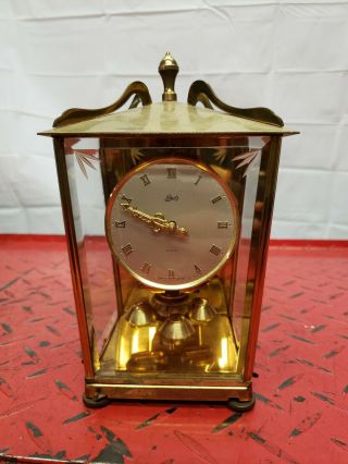 Vintage Aug.  Schatz & Sohne 400 Day Mantle Clock Made In Germany