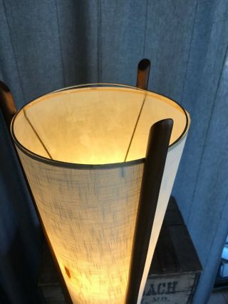 RARE Mid Century Danish Modern Adrian Pearsall Era Teak Walnut Desk Table Lamp 8