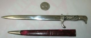 Vintage 5 " Blade K98 Mauser Bayonet Letter Opener A.  Field & Co.  Made In Germany