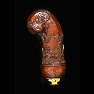 , antique Madura keris,  kris - 3 - dimensionally carved Dheng Warangka 8