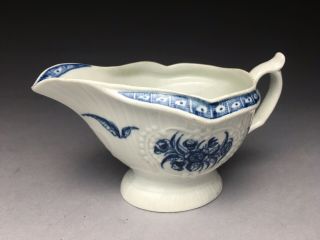 Dr.  Wall Period 18c.  Early English Worcester Gravy Sauce Boat