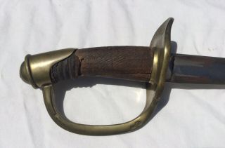 Antique 19 Century Us Civil War Navy Cutlass Sword Saber Calvary Stamped G.  M.