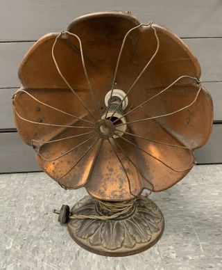 Vintage Universal Landers Frary & Clark Ornate Copper Electric Tabletop Heater