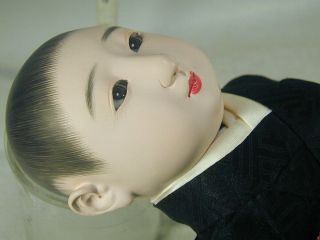 ICHIMATSU BOY DOLL 82 Japanese Vtg Silk Hakama Gofun Child Ningyo by TOKUSHIGE 5