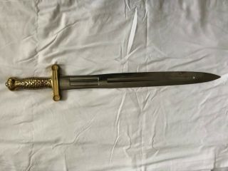 U.  S.  Model 1832 Artillery Short Sword By Ames - Manufactured In 1855 - Appraised