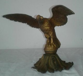 EAGLE FINIAL Eagle Decorative Architectural Finial Federal Style Gilded Metal 2